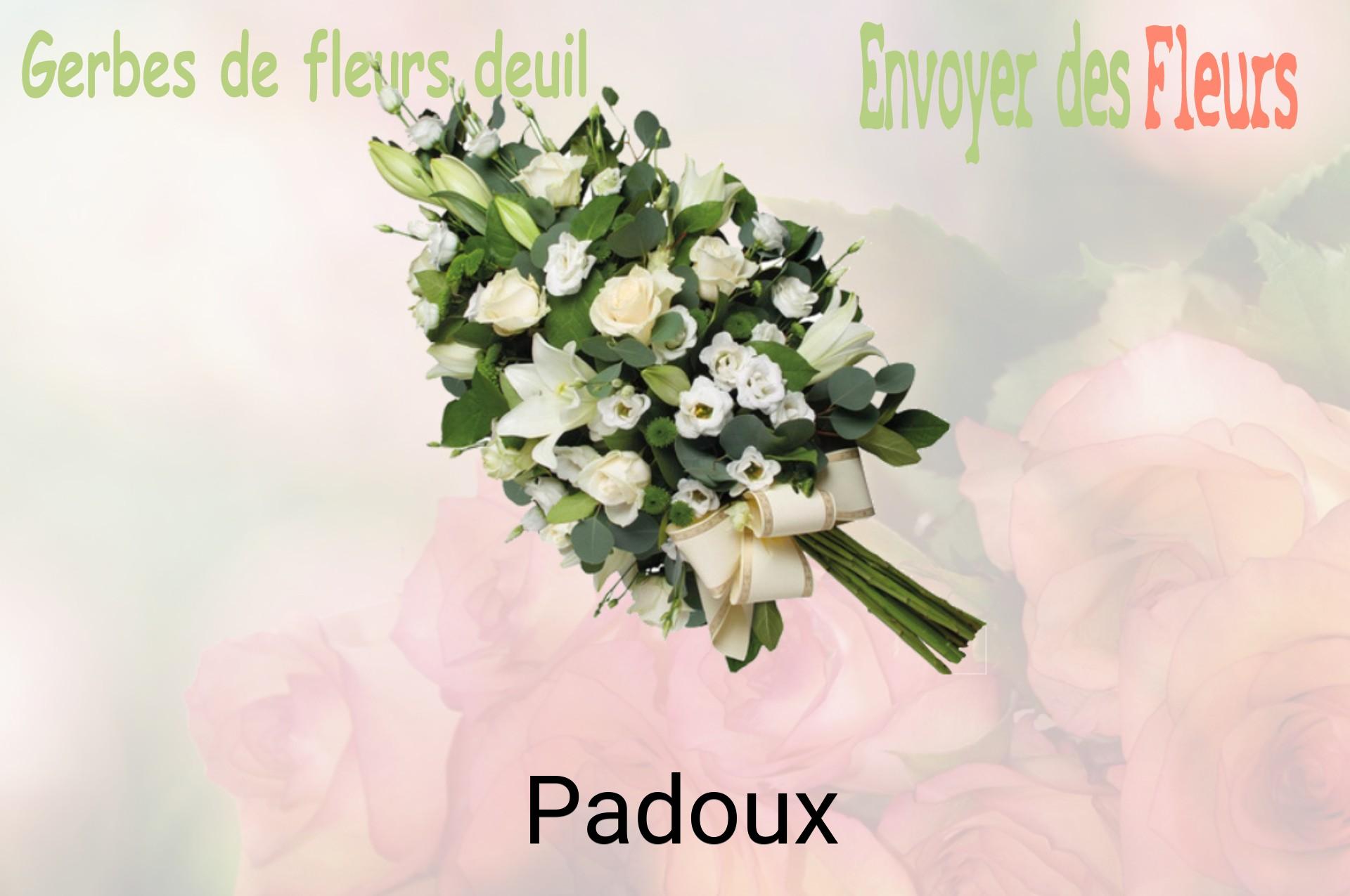 Gerbe de fleurs de deuil livrée à Padoux